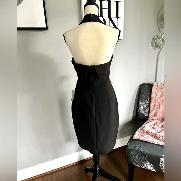 Adelyn Rae Halter Asymmetrical Sheath Dress - Picture 5 of 11